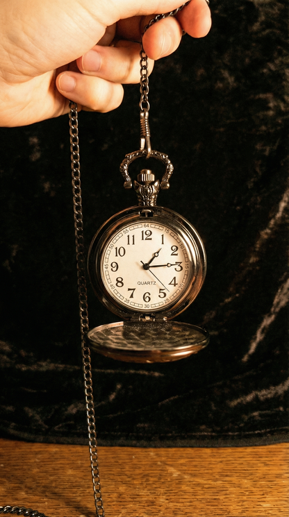 Handmade Raven Pocket Watch